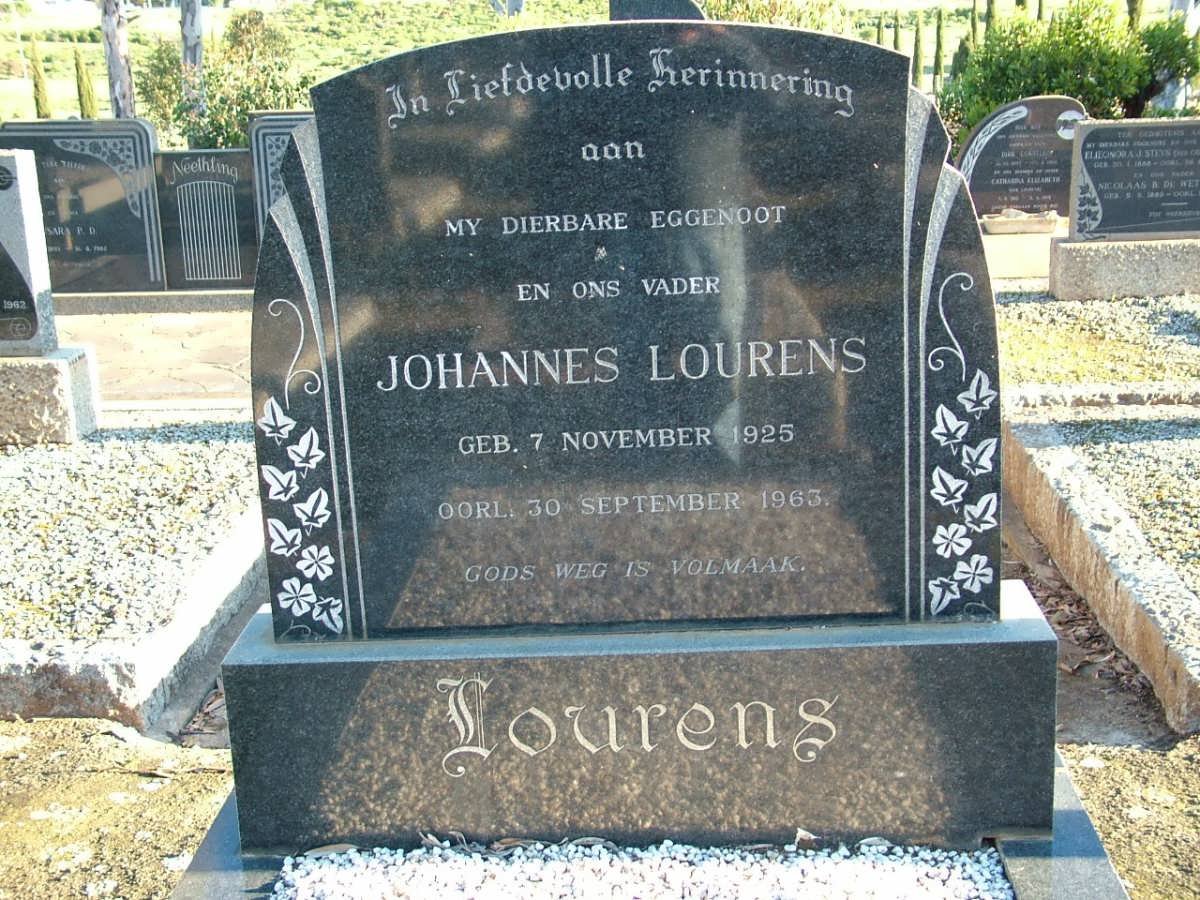 LOURENS Johannes 1925-1963