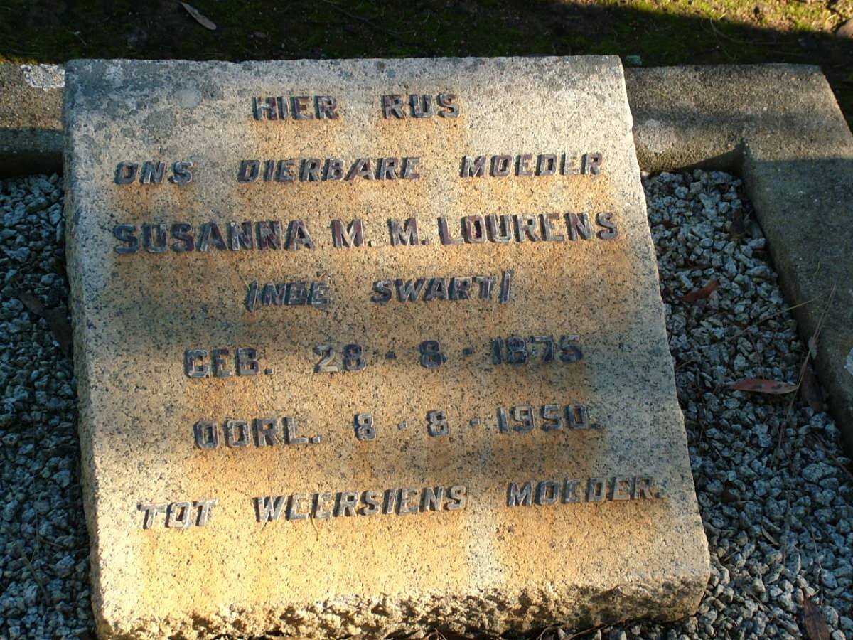 LOURENS Susanna M.M. nee SWART 1875-1950