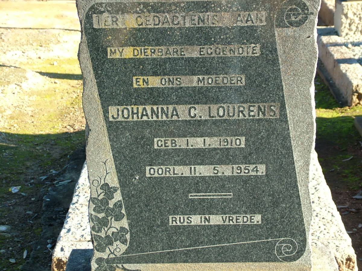 LOURENS Johanna C. 1910-1954
