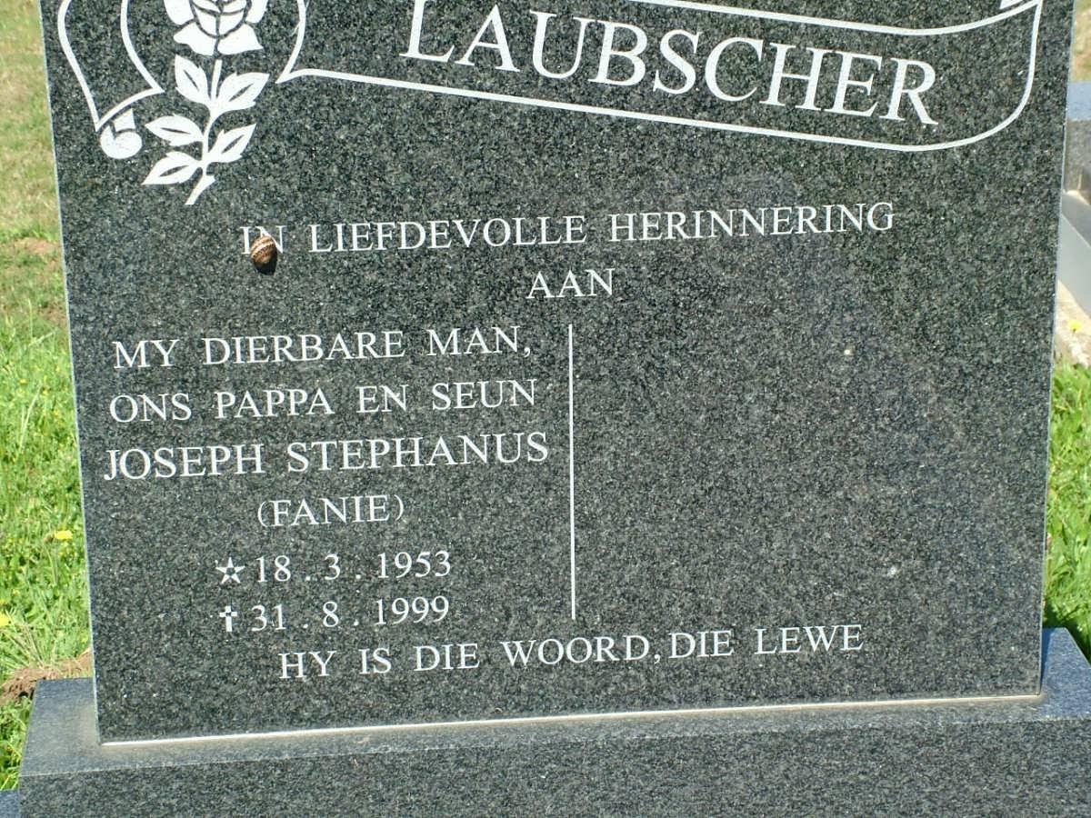 LAUBSCHER Joseph Stephanus 1953-1999