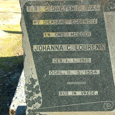 LOURENS Johanna C. 1910-1954