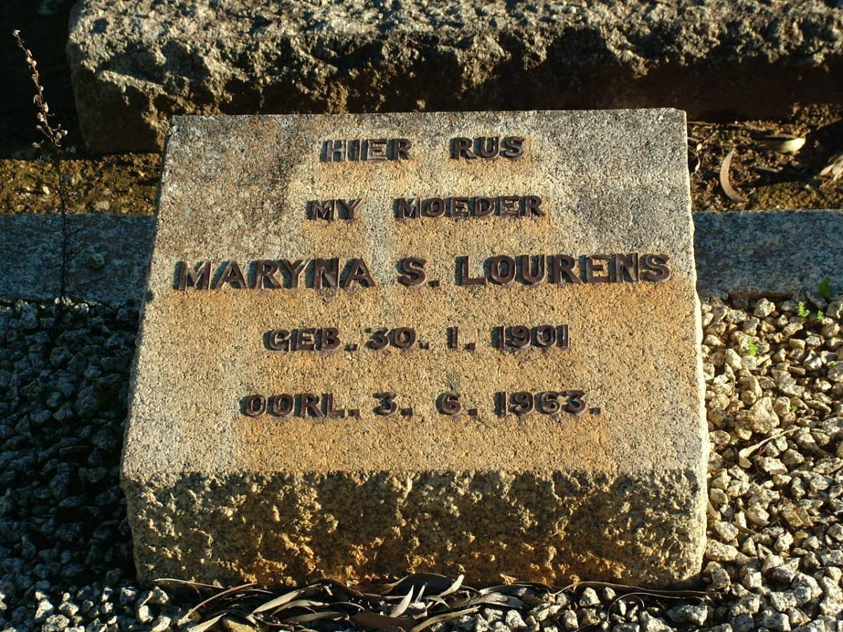 LOURENS Maryna S. 1910-1963