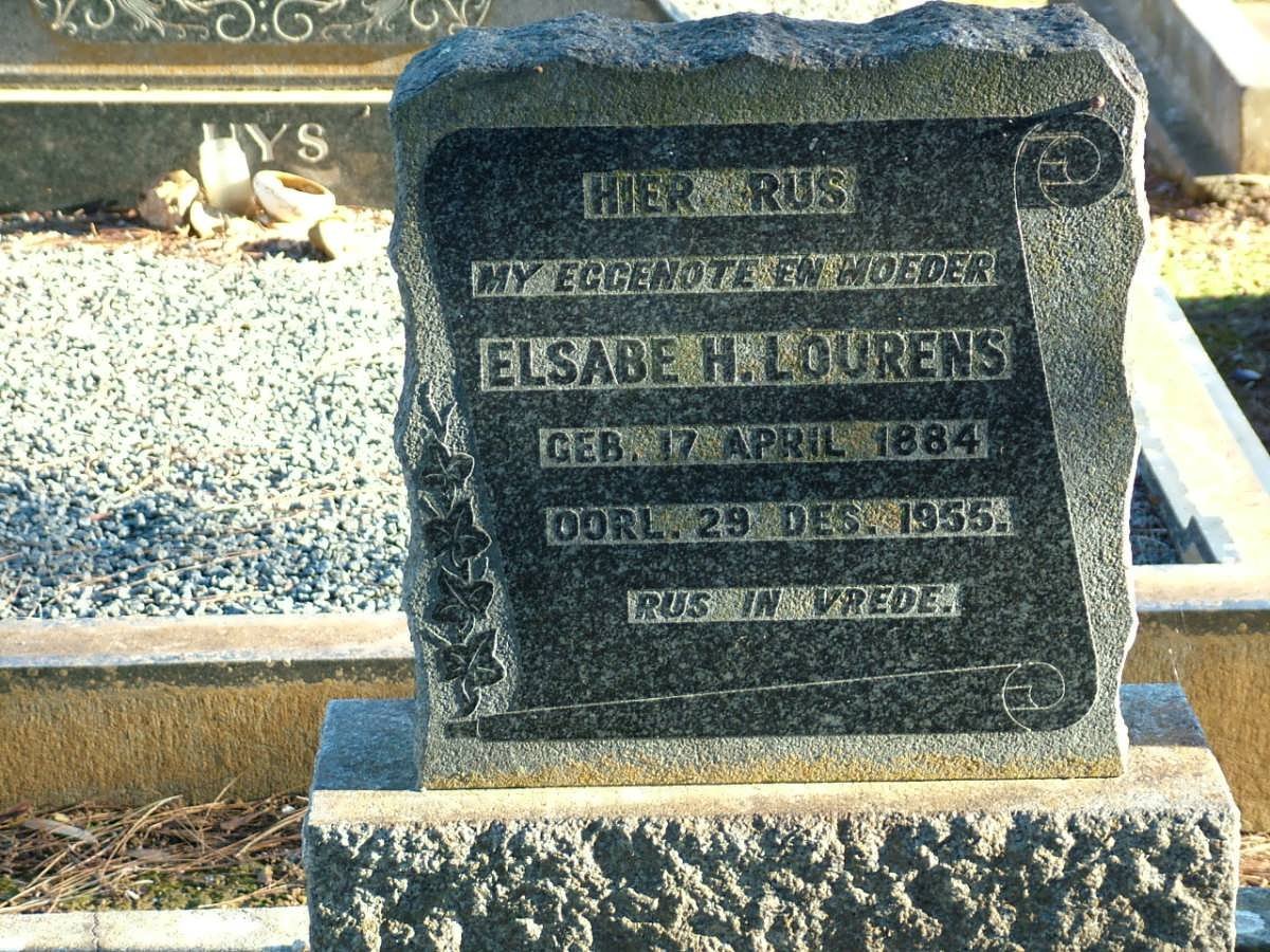 LOURENS Elsabe H. 1884-1955