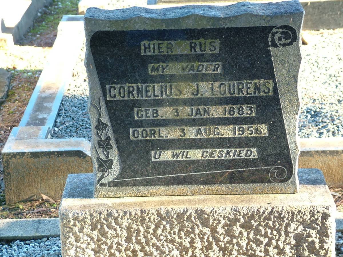 LOURENS Cornelius J. 1883-1958