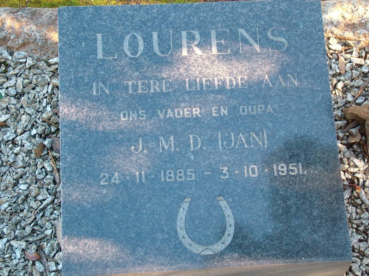 LOURENS J.M.D. 1885-1951