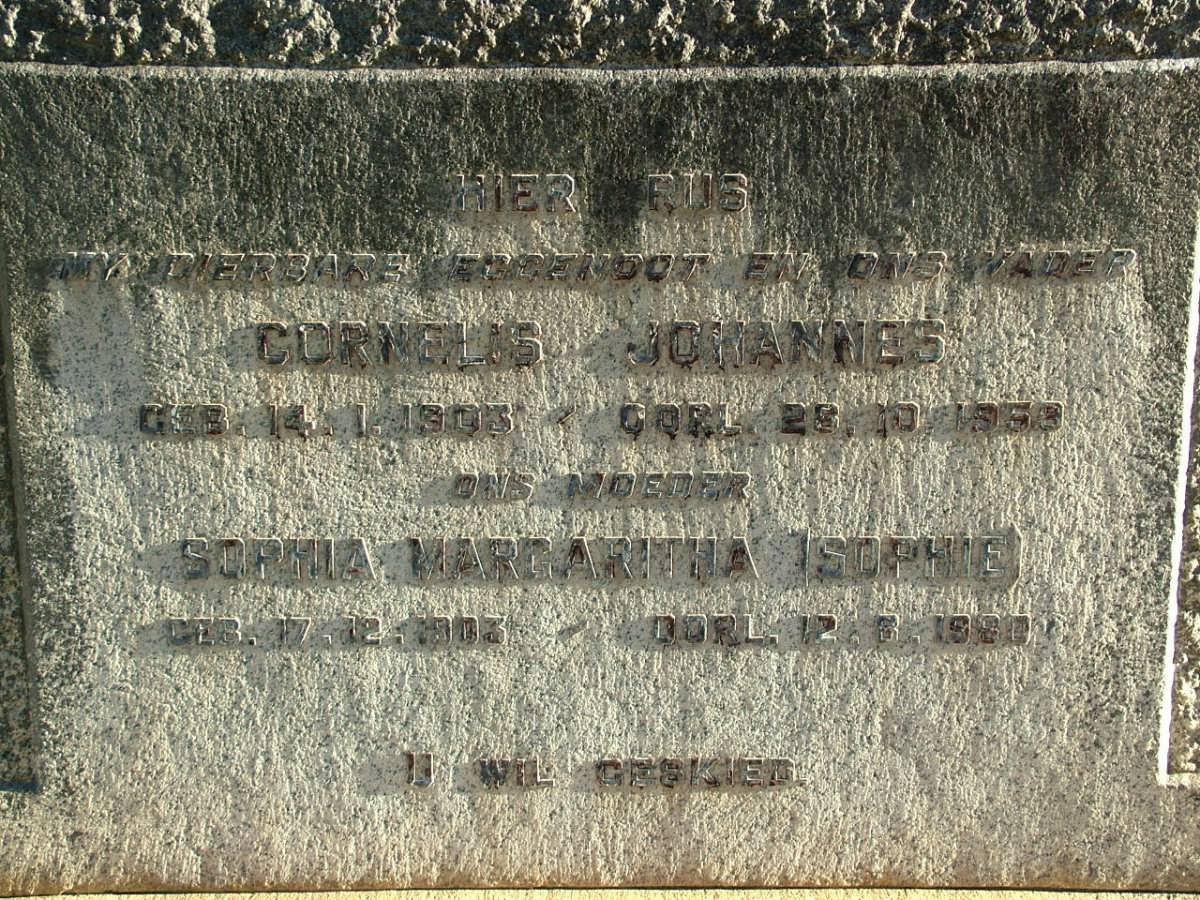 ?? Cornelis Johannes 1903-1958 &amp; Sophia Margaritha 1903-1980