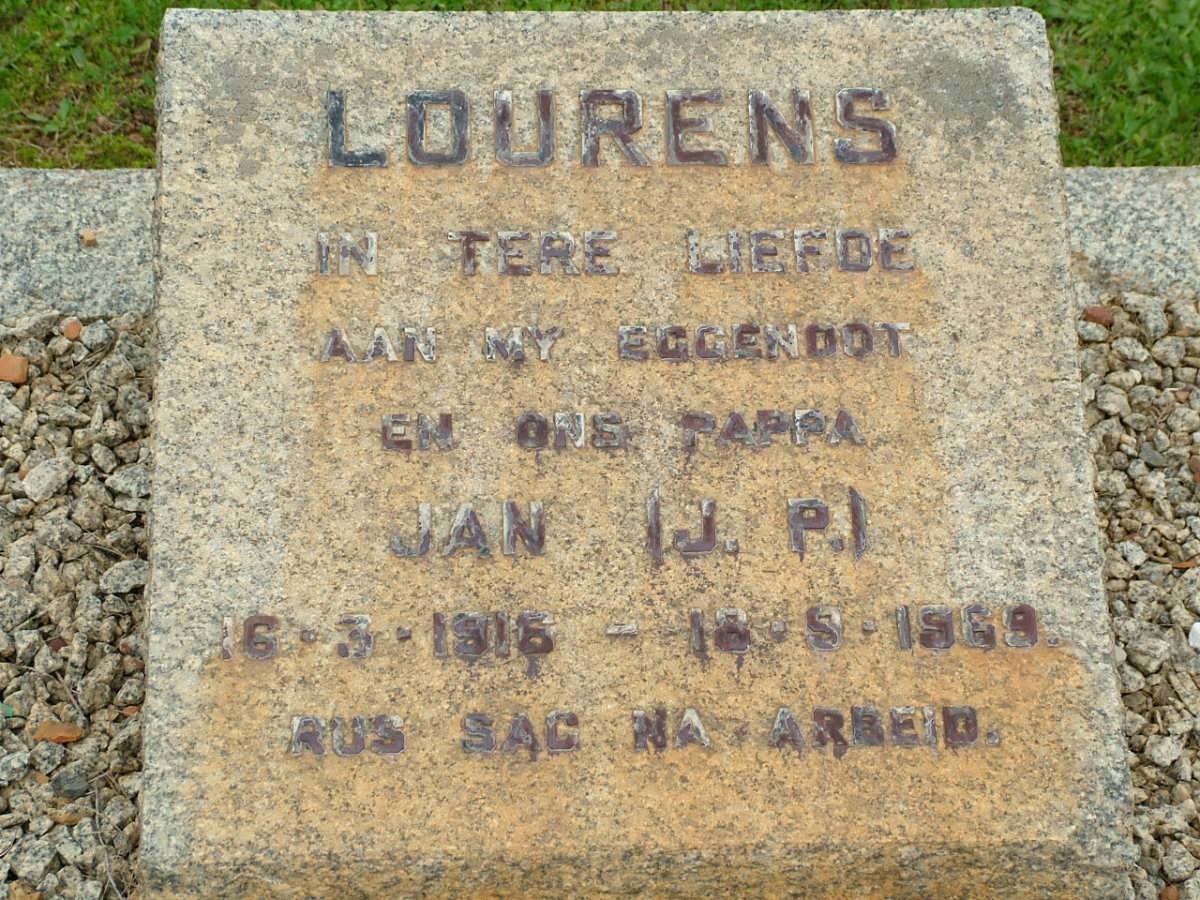 LOURENS J.P. 1916-1969