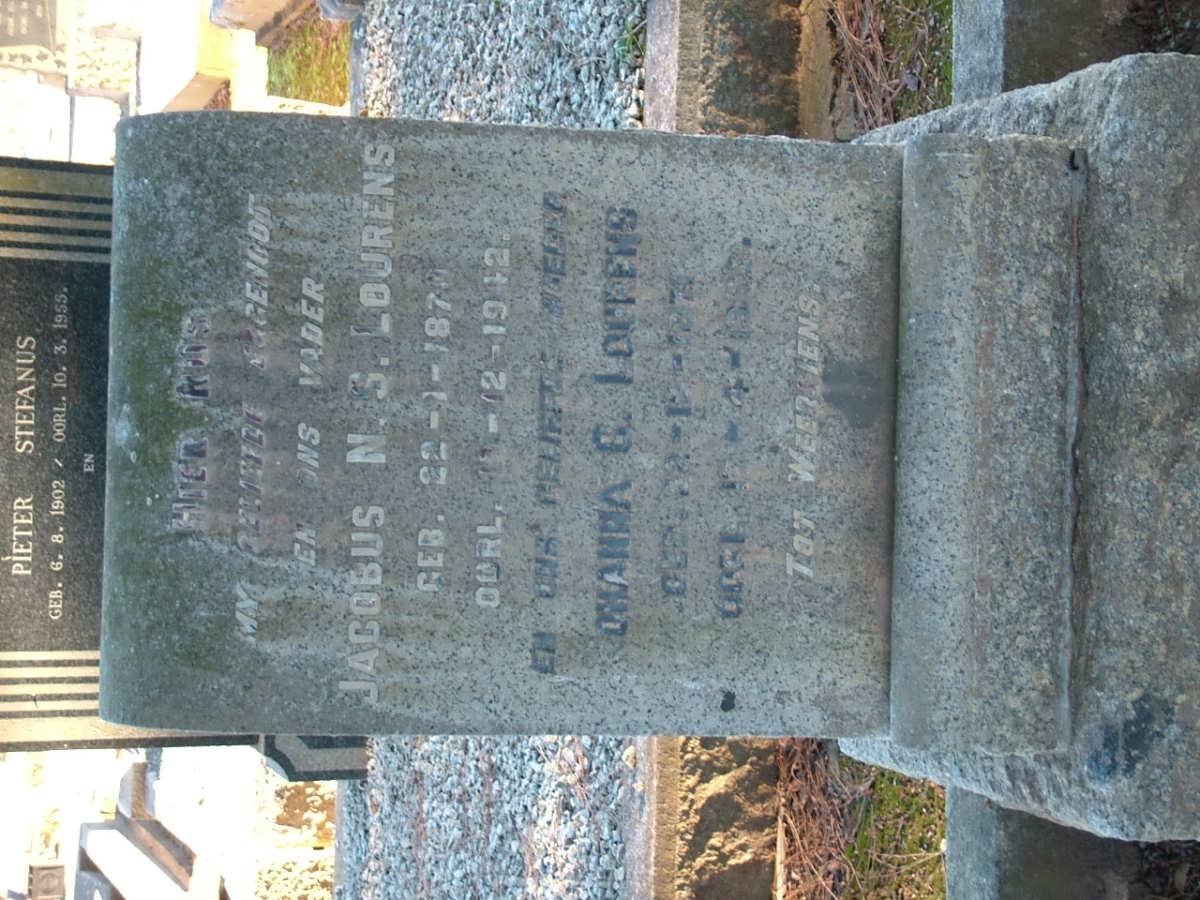 LOURENS Jacobus N.S. 1870-1942 &amp; Johanna G. 18??-195?