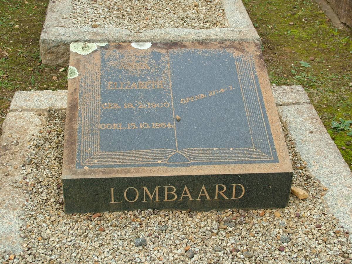 LOMBAARD Anna Elizabeth 1900-1964