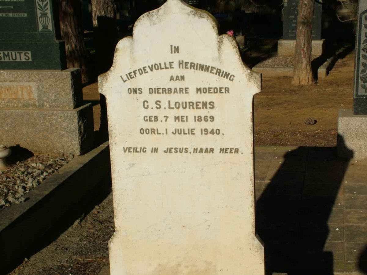 LOURENS C.S. 1869-1940