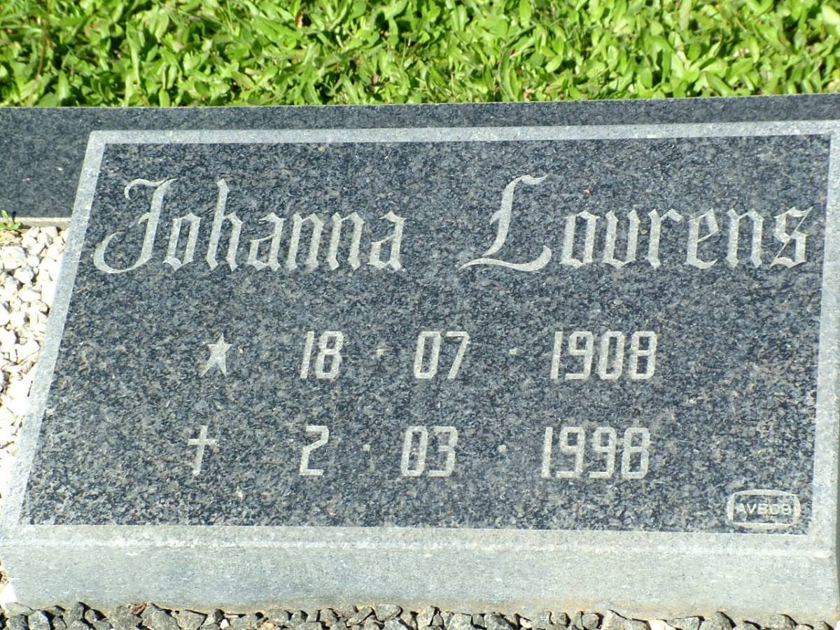 LOURENS Johanna 1908-1998