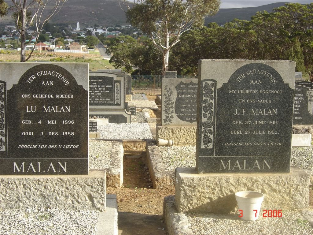 MALAN F.J. 1891-1953 &amp;  Lu 1896-1988