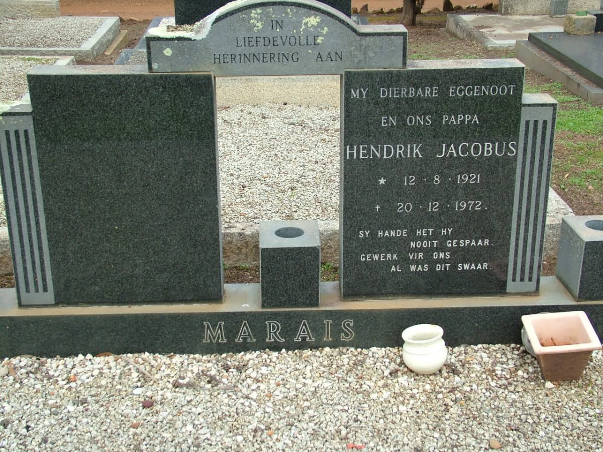 MARAIS Hendrik Jacobus 1921-1972