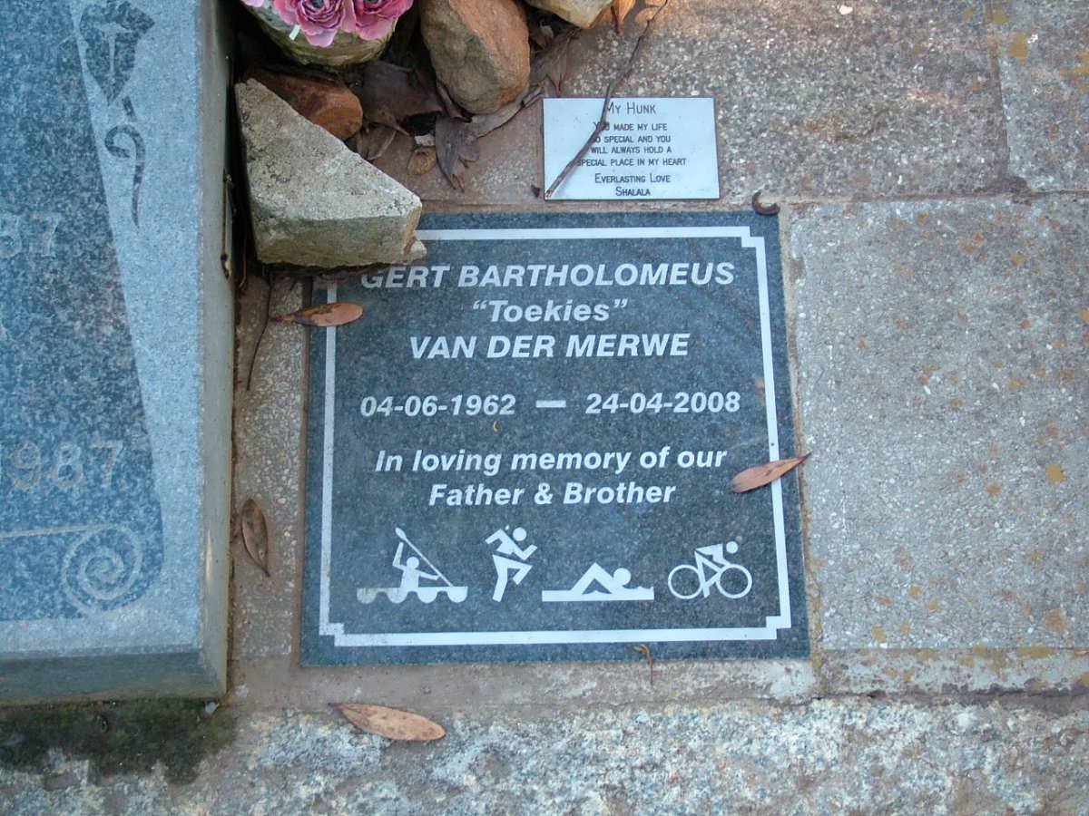 MERWE Gert Bartholomeus, van der 1962-2008