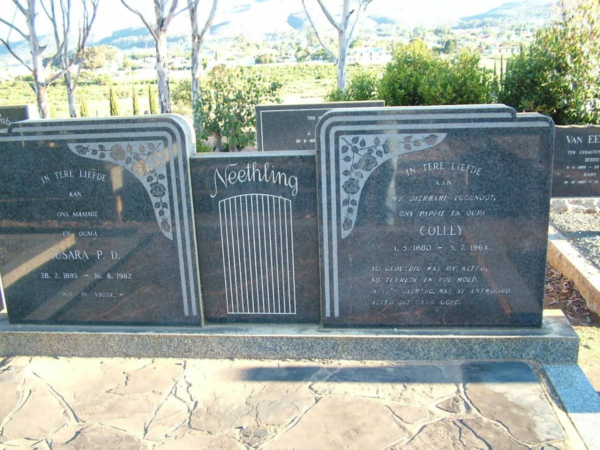 NEETHLING Colley 1880-1964 &amp; Susara P.D. 1893-1982