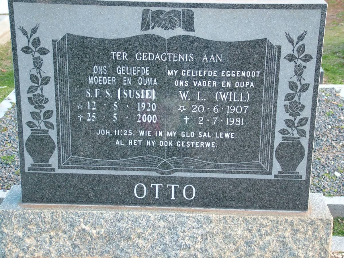 OTTO W.L. 1907-1981 &amp; S.F.S. 1920-2000