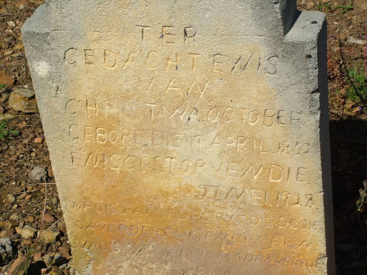 OCTOBER Christina 1853-19?2