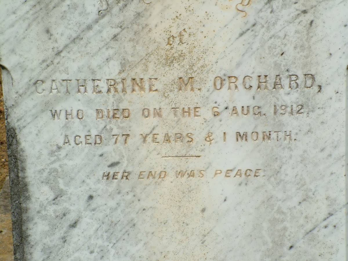 ORCHARD Catherine M. -1912
