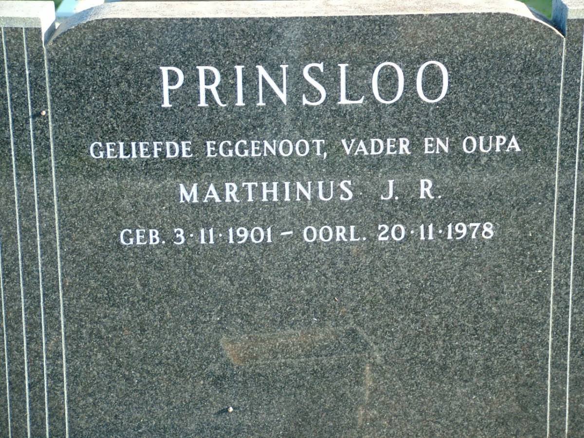 PRINSLOO Marthinus J.R. 1901-1978