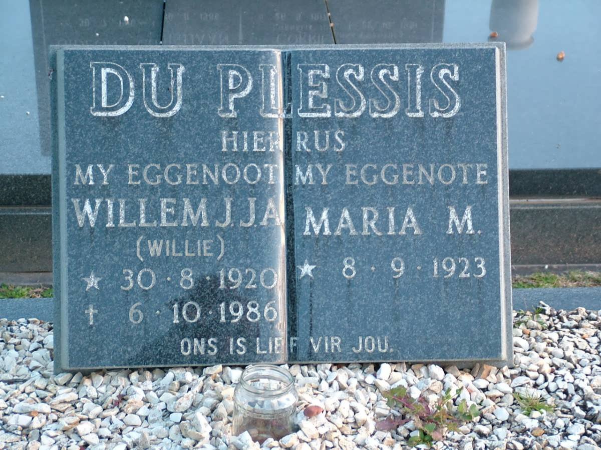 PLESSIS Willem J.J.A., du 1920-1986 &amp; Maria M. 1923-