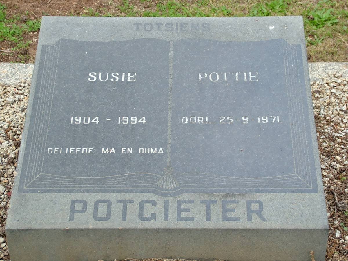 POTGIETER Pottie -1971 &amp; Susie 1904-1994