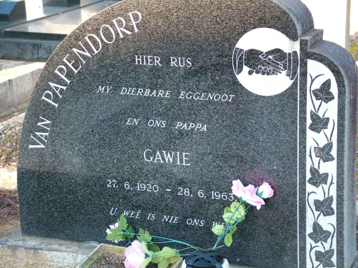 PAPENDORP Gawie, van 1920-1963