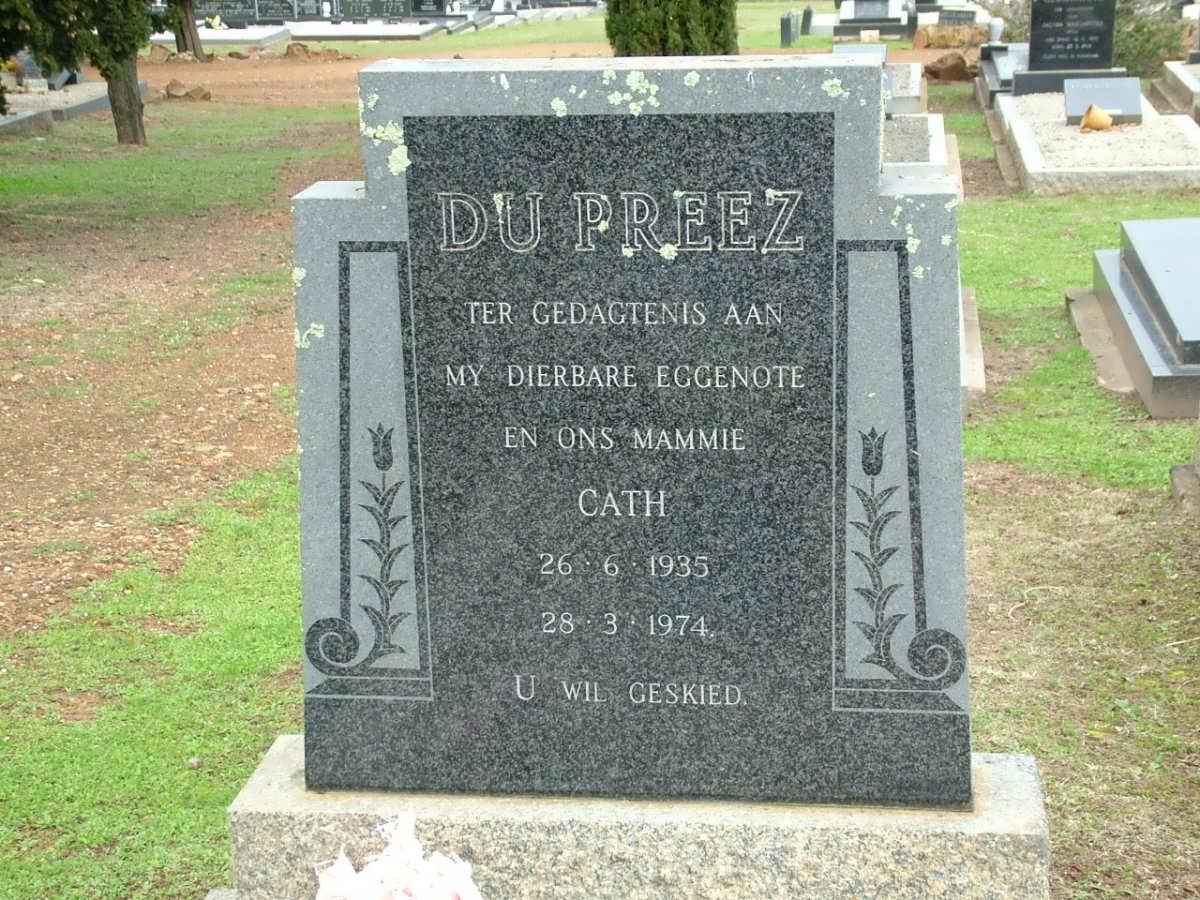 PREEZ Cath, du 1935-1974