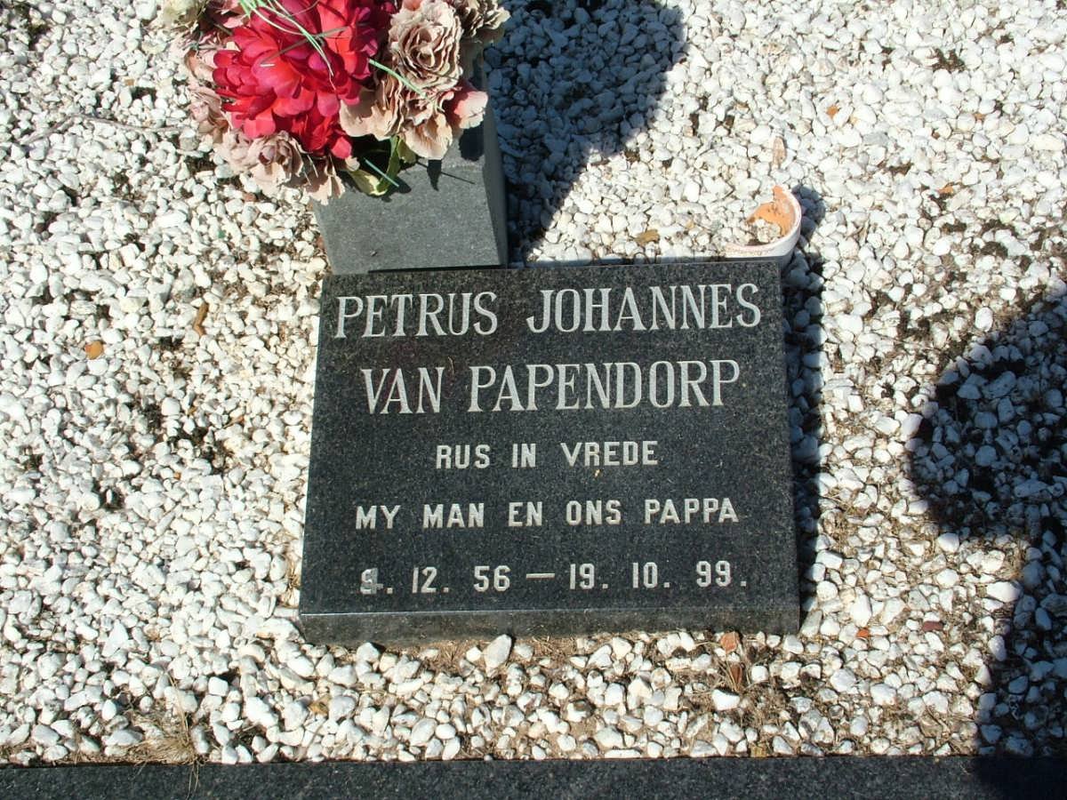 PAPENDORP Petrus Johannes, van 1956-1999
