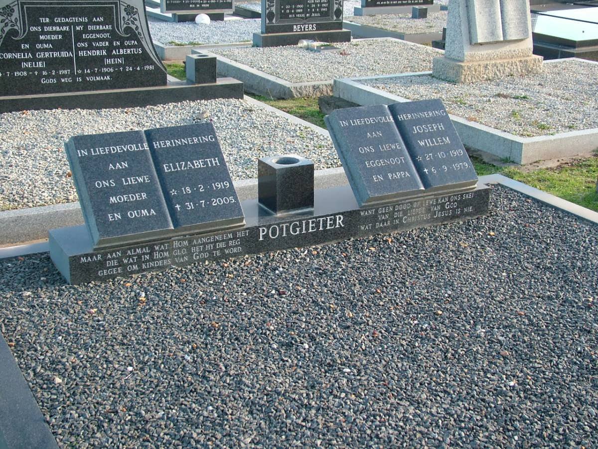 POTGIETER Joseph Willem 1919-1979 &amp; Elizabeth 1919-2005 _1