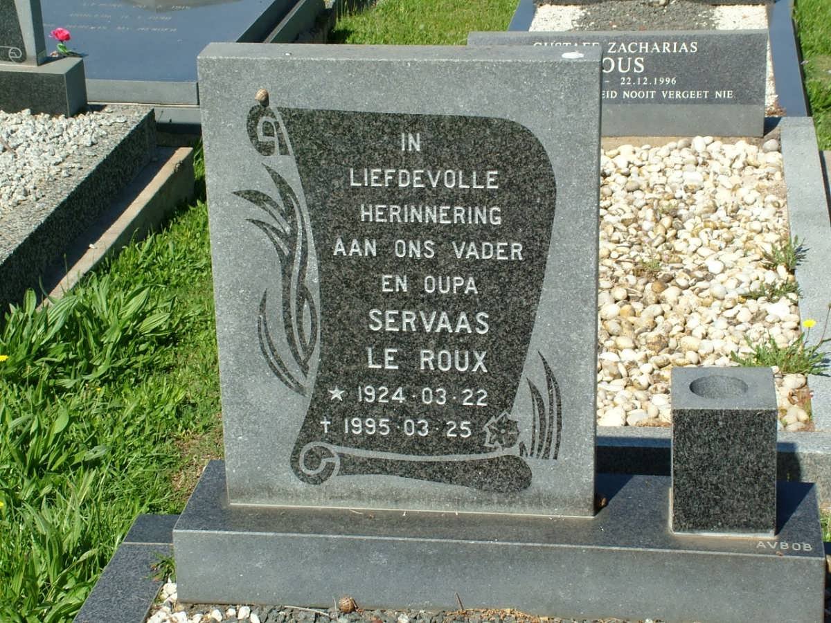 ROUX Servaas, le 1924-1995
