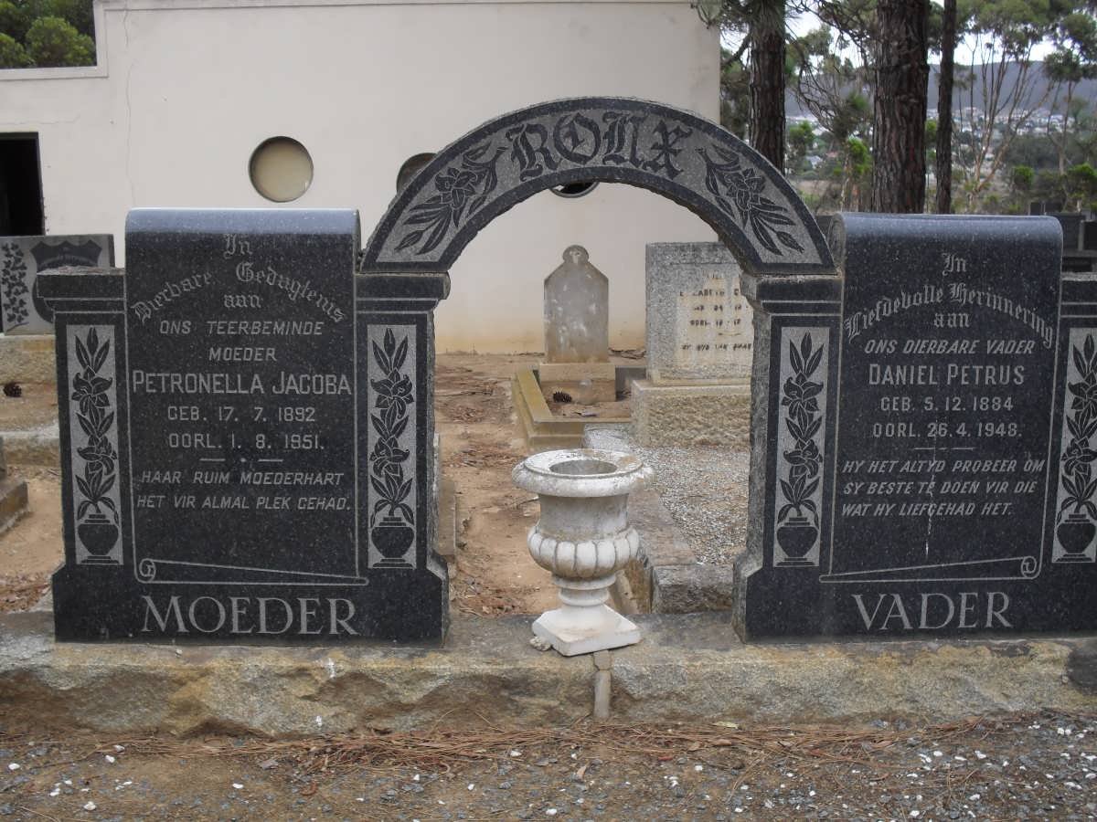 ROUX Daniel Petrus 1884-1948 &amp; Petronella Jacoba 1892-1951