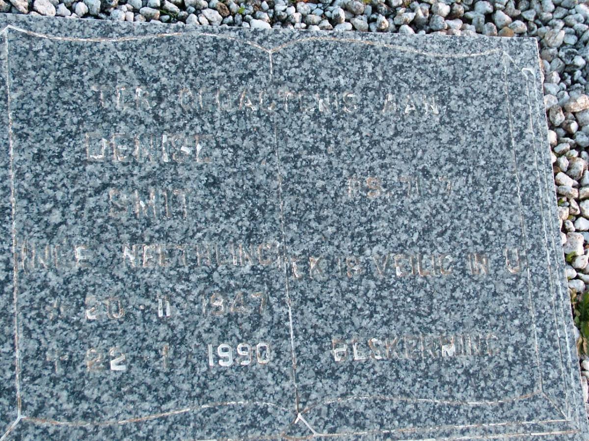 SMIT Denise nee NEETHLING 1947-1990