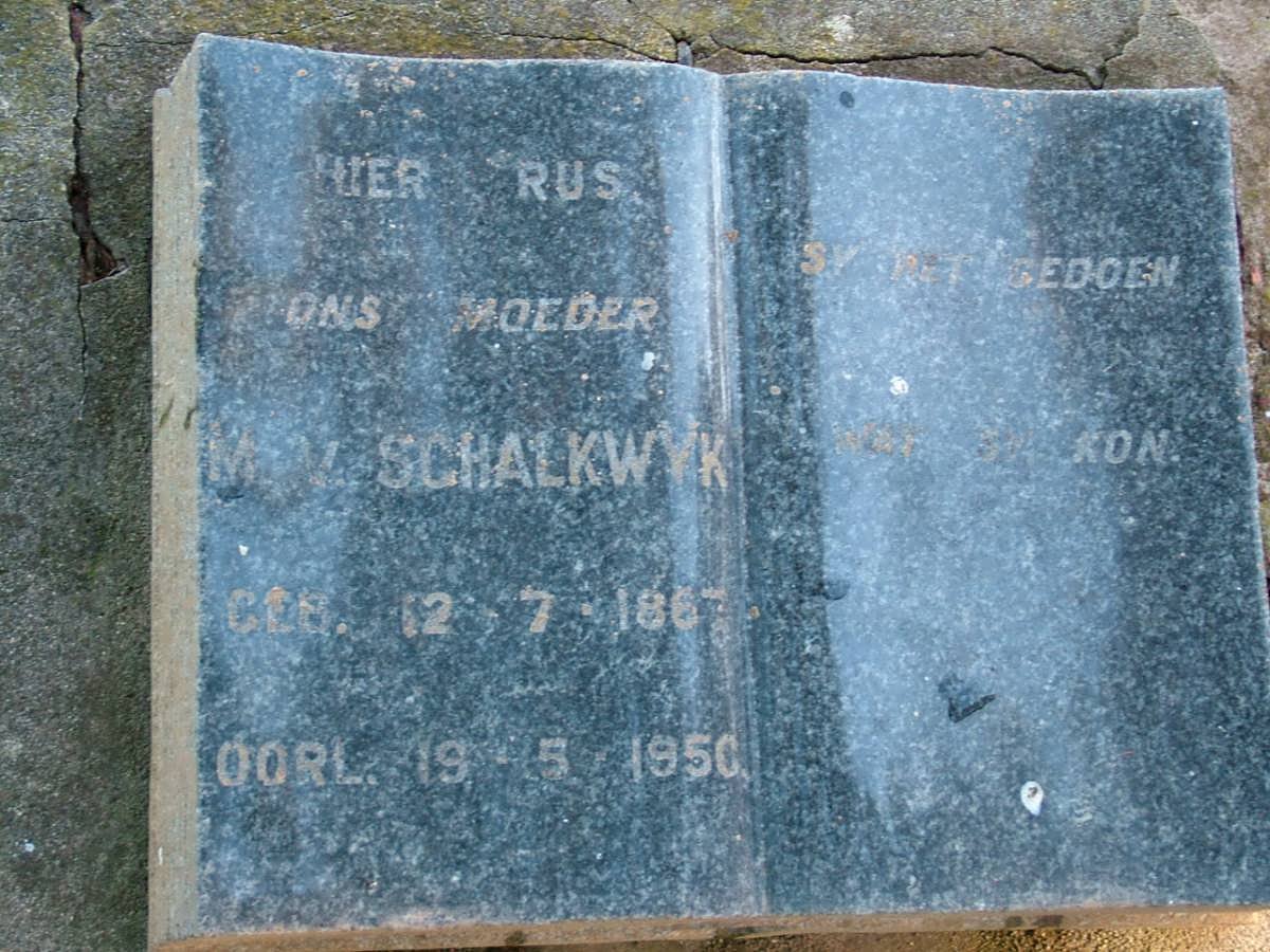 SCHALKWYK M., v. 1867-1950