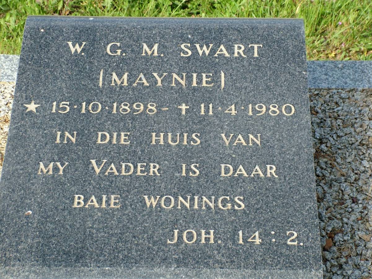 SWART W.G.M. 1898-1980