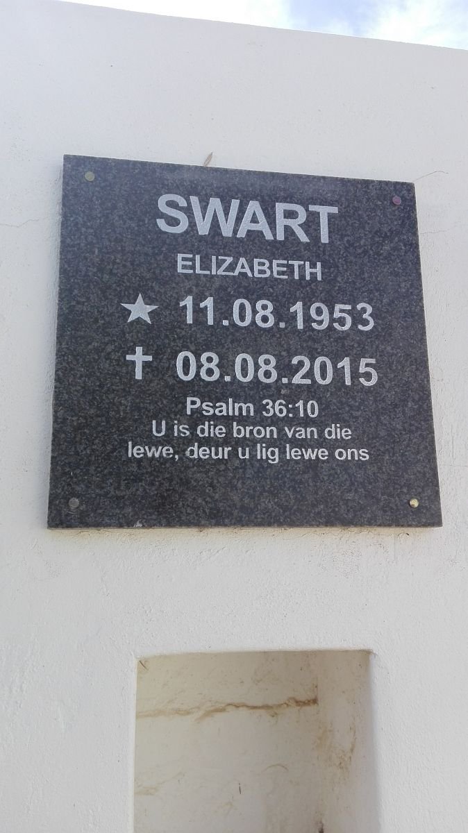SWART Elizabeth 1953-2015