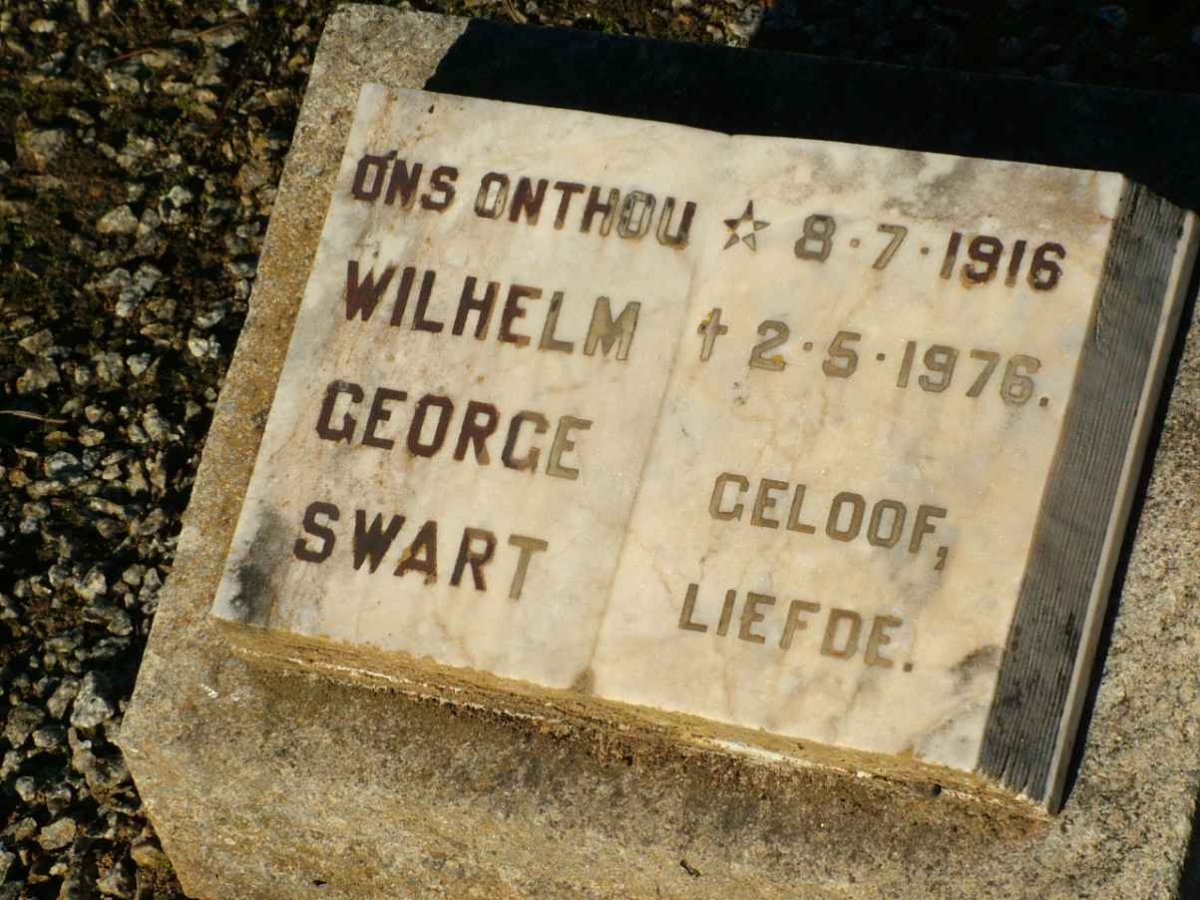 SWART Wilhelm George 1916-1976