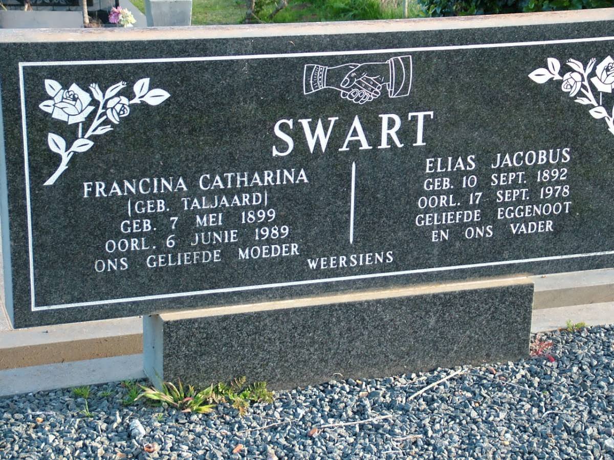 SWART Elias Jacobus 1892-1978 &amp; Francina Catharina TALJAARD 1899-1989