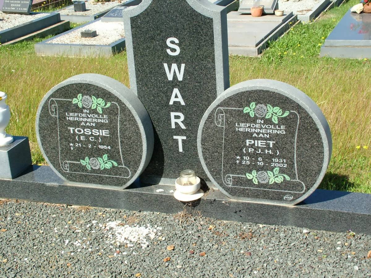 SWART P.J.H. 1931-2002 &amp; E.C. 1954-