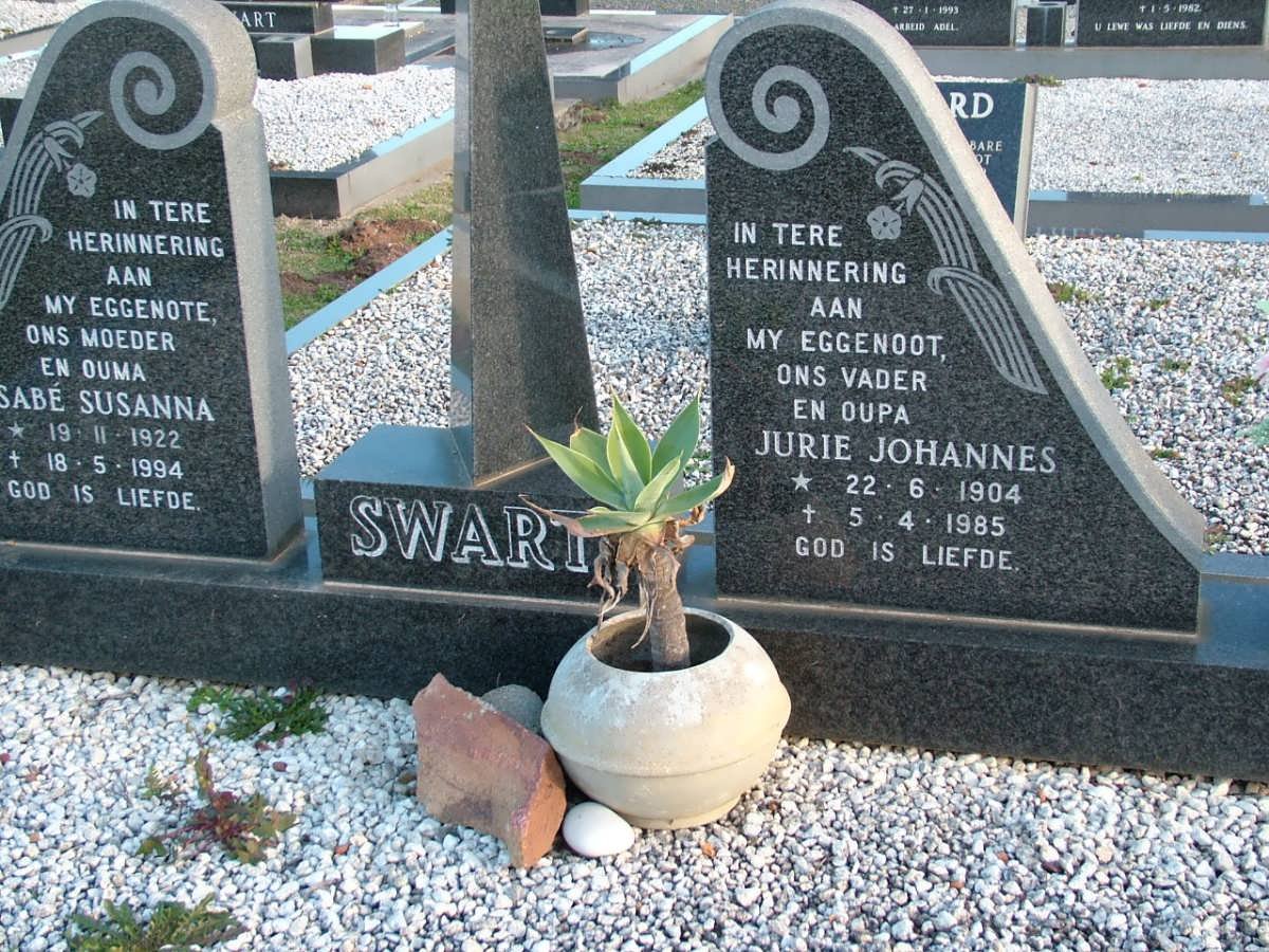 SWART Jurie Johannes 1904-1985 &amp; Elsabé Susanna 1922-1994
