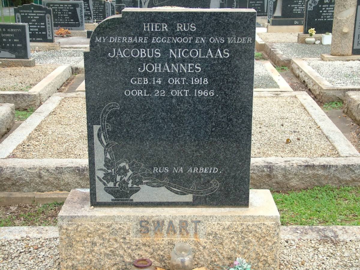 SWART Jacobus Nicolaas Johannes 1918-1966