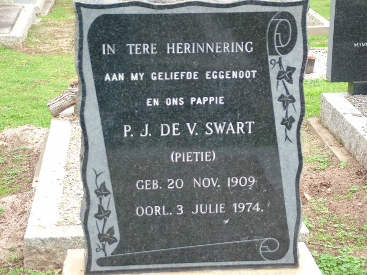 SWART P.J. de V. 1909-1974