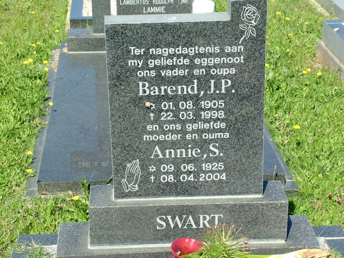 SWART Barend J.P. 1905-1998 &amp; Annie S. 1925-2004