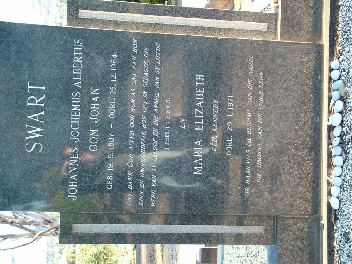 SWART Johannes Jochemus Albertus 1887-1964 &amp; Maria Elizabeth KENNEDY -1971