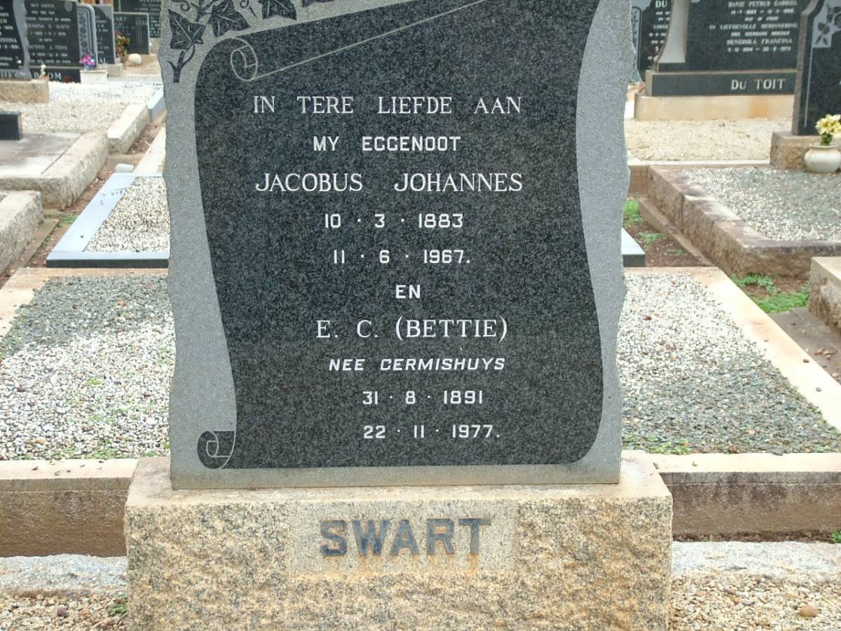 SWART Jacobus Johannes 1883-1967 &amp; E.C. GERMISHUYS 1891-1977