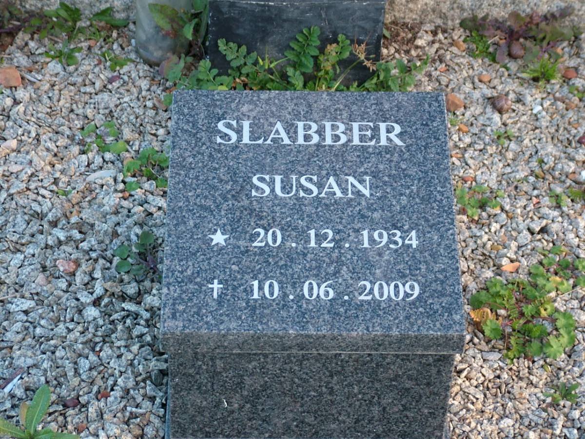 SLABBER Susan 1934-2009