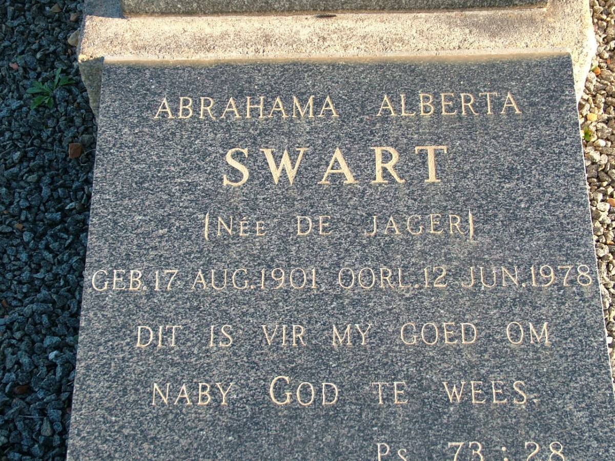 SWART Marthinus Rensburg 1896-1957 &amp; Abrahama Alberta DE JAGER 1901-1978 _3