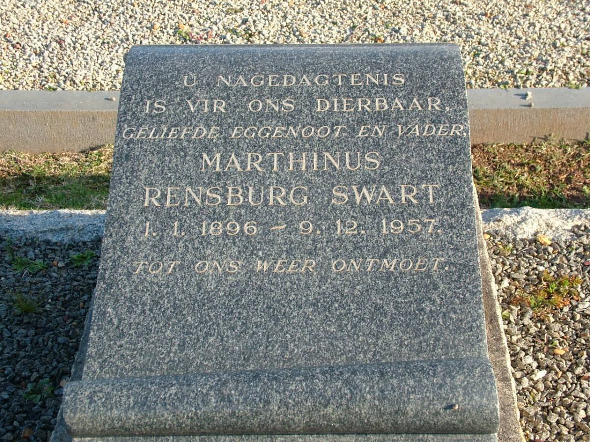 SWART Marthinus Rensburg 1896-1957 &amp; Abrahama Alberta DE JAGER 1901-1978 _2