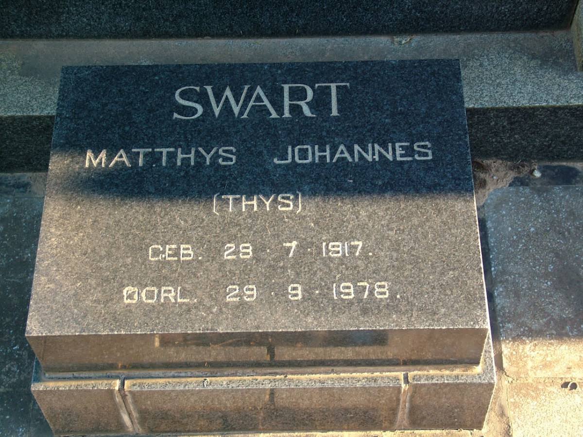 SWART Matthys Johannes 1917-1978