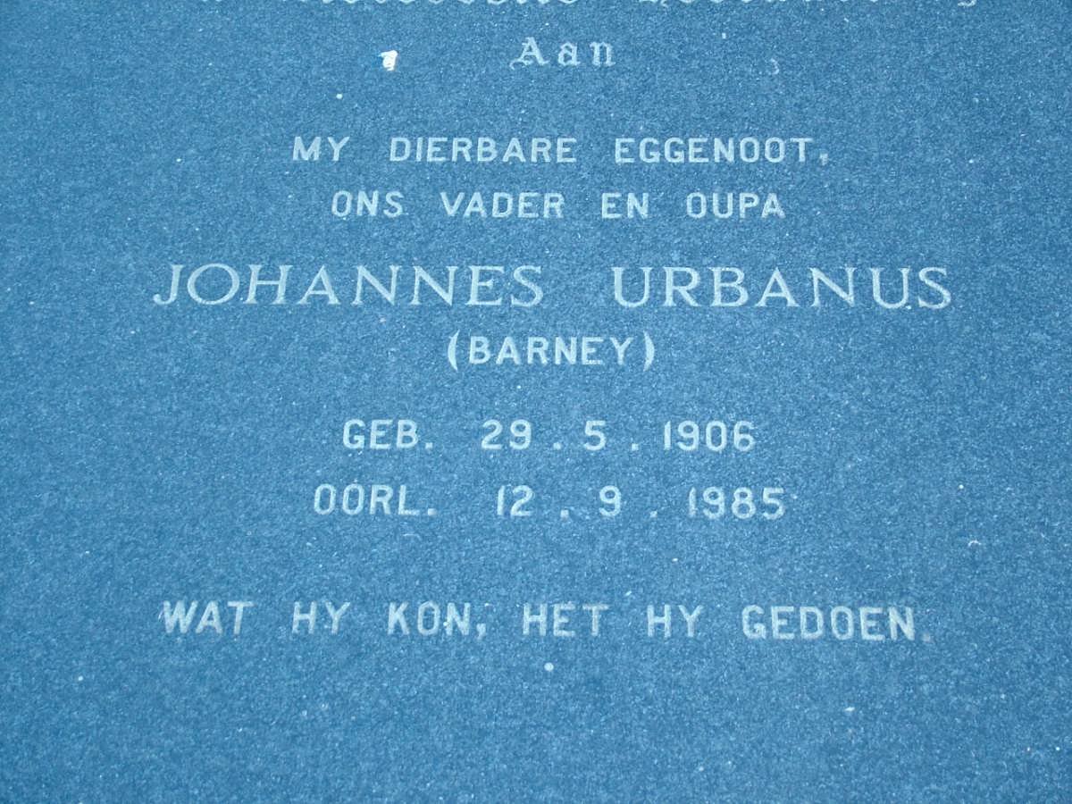 SWART Johannes Urbanus 1906-1985 &amp; Dorethea Johanna 1913-1998 _2