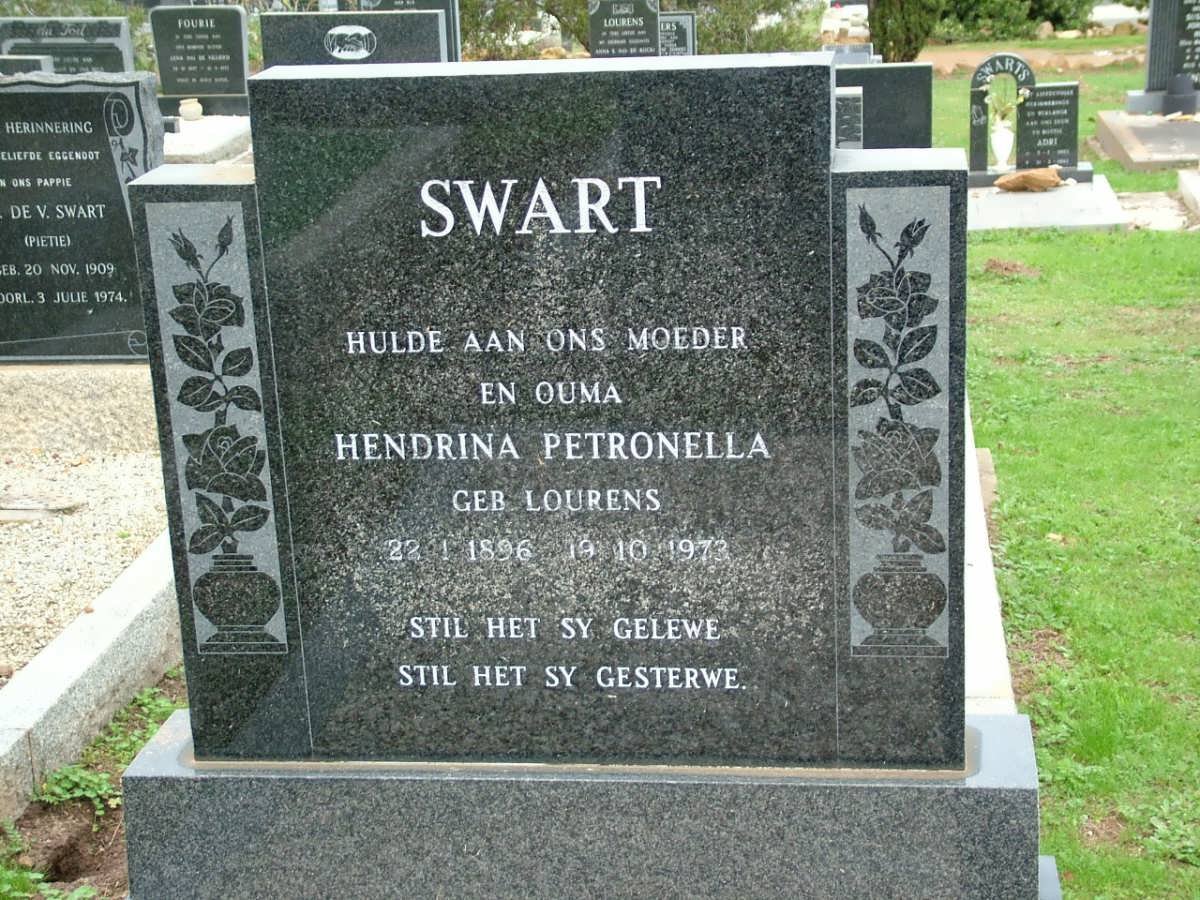 SWART Hendrina Petronella nee LOURENS 1896-1973